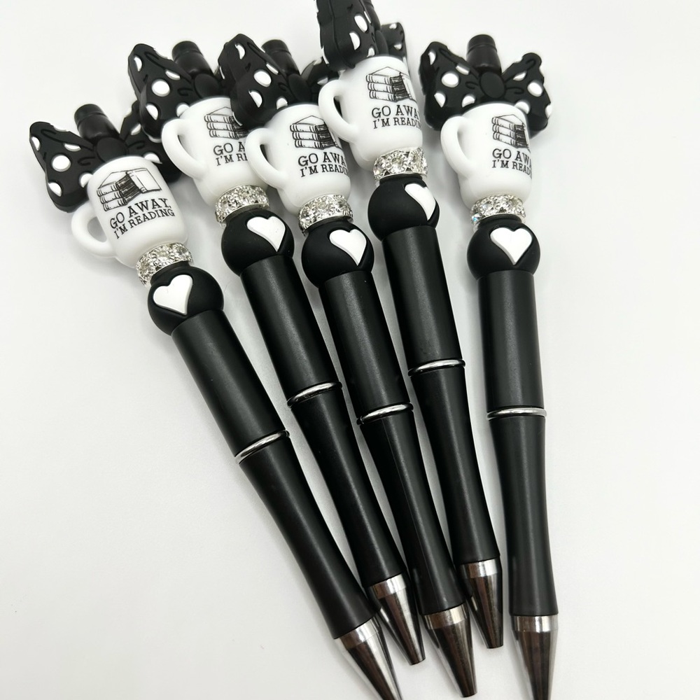 Go Away I’m Reading Beaded Pen